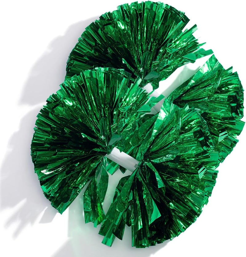 Anderson's Metallic Green Foil Baton School Spirit Shakers, Cheerleader Pom Poms, Football, Basketball, Homecoming Squad, Team, Party, Dance, Club, Performance, Fan Celebration Pack of 2 - Image 2